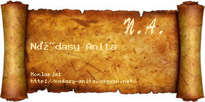 Nádasy Anita névjegykártya