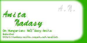 anita nadasy business card